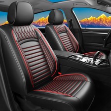 Toyota Camry Seat Covers 2012-2026 Full Set Leather Waterproof Airbag Black Red