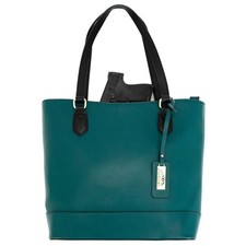 Cameleon Evelyn Concealed Carry Purse Green Leather 15.5x12x5 In 49634