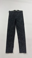Cotton On Kids Leggings Girls 9-10 Black Ribbed Stretch Pants Soft Comfortable