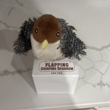 Potaroma Cat Toys Rechargeable Flapping Chirping Sparrow Bird Touch Activated