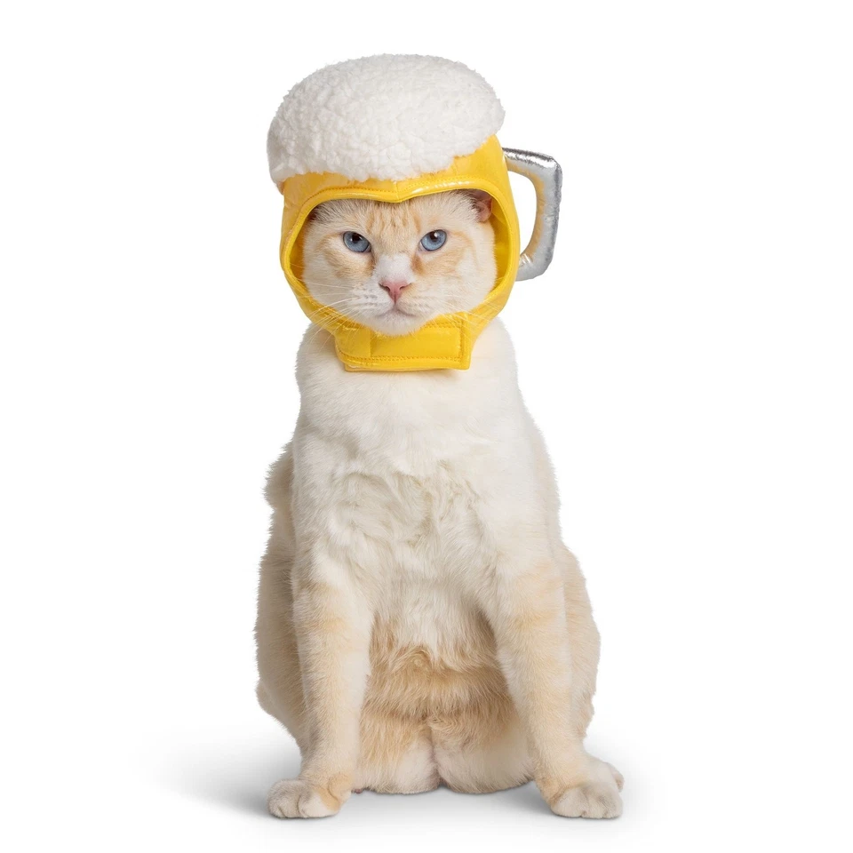 Острые ощущения и озноб пиво кружка головной убор домашних животных шляпа костюм Хэллоуин собаки кошки размер L/XL - Изображение 4 из 4