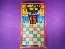 Vintage 1940/50s Colorful Punch Board Quality Ben