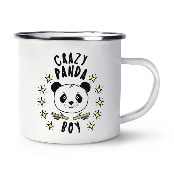 VerrüCkte Panda Jungen Stars Emaille Becher Tasse Tiere Spass Haustier Sohn Kids-image