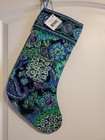 NWT Vera Bradley Christmas Stocking In Blue Rhapsody, Rare  — photo 1