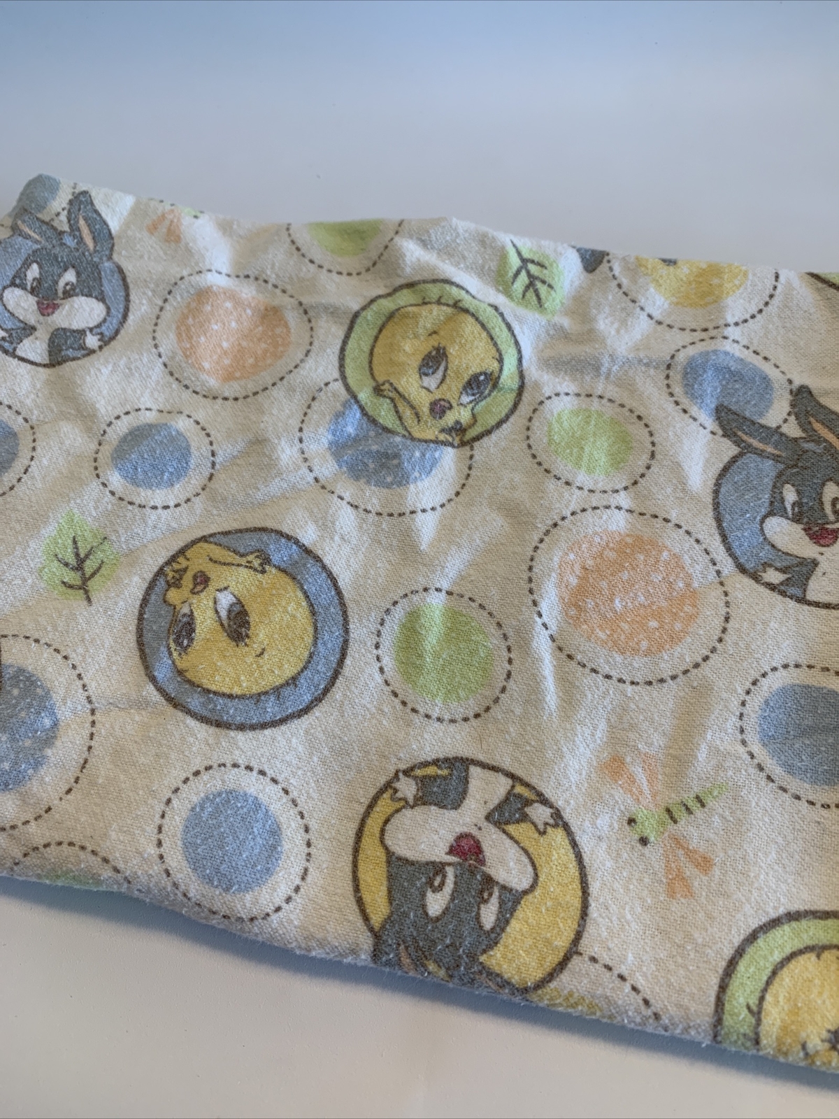 Vintage Baby Looney Tunes Bugs Bunny & Tweety Bird Receiving Blanket Circles Dot eBay