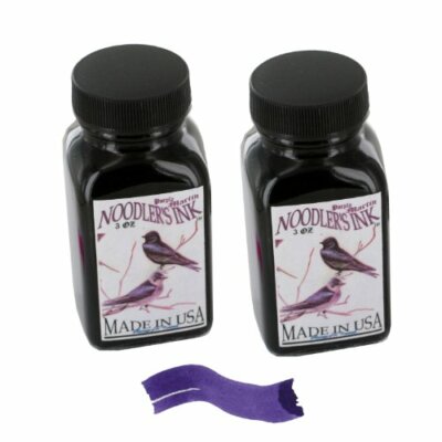 Noodler's Ink Fountain Pen Bottled Ink, 3oz, Purple Martin - Pack of 2 - NEW