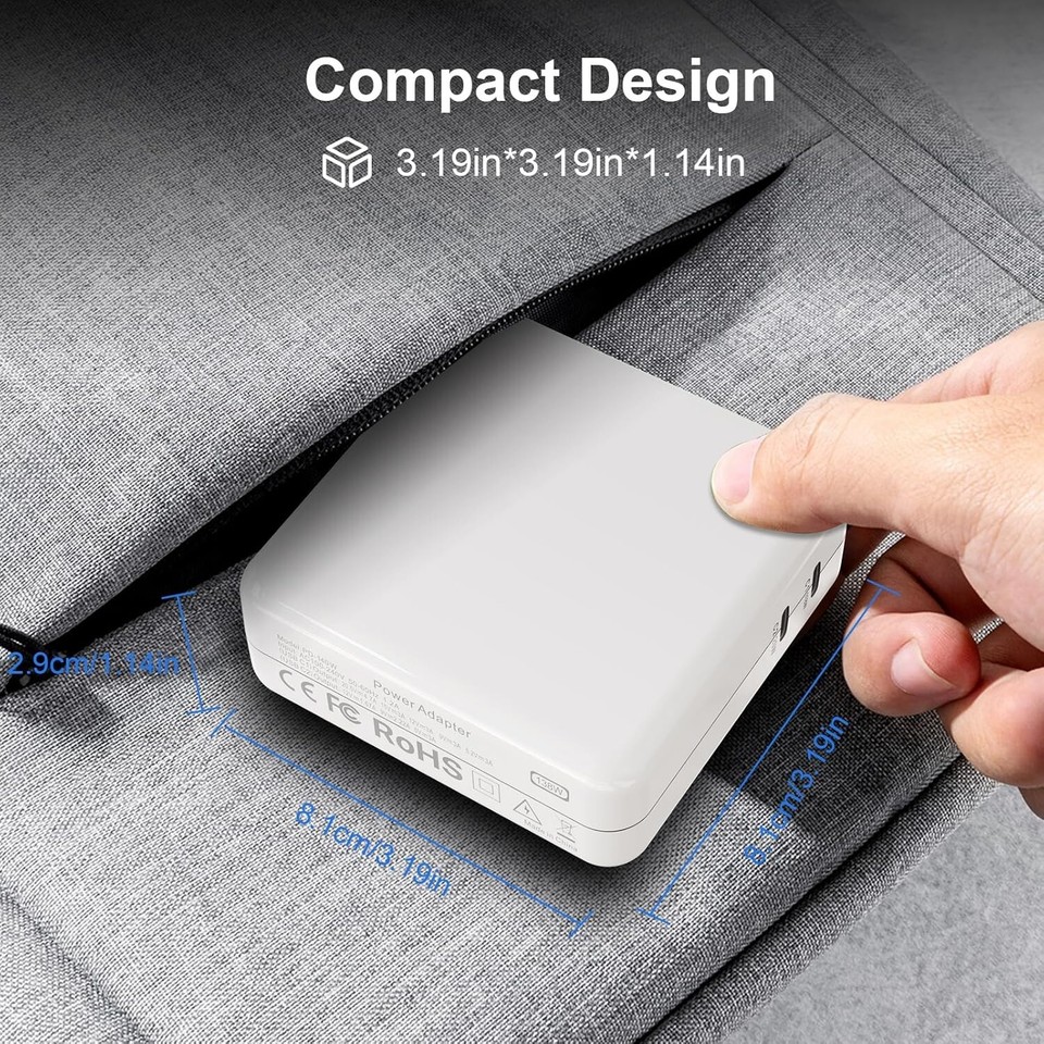 118W USB C Fast Charger Power Adapter UK plug for Mac Book Pro Laptops