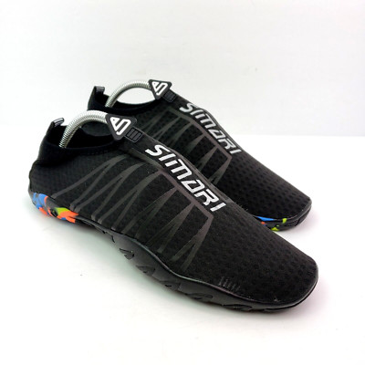 Simari Mens Sz 8-9 Womens Sz 11 Black Slip On Swim Diving Surf Beach Sport Water