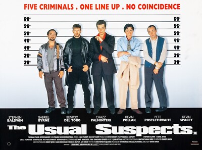 THE USUAL SUSPECTS 1995 UK Quad Poster Print 30x40'' Kevin Spacey Stephen Baldwin
