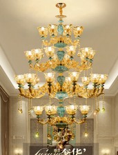 European style chandelier luxury LED crystal ...