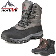 NORTIV 8 Men's Ankle Insulated Waterproof Winter Outdoor Hiking Snow Ski Boots
