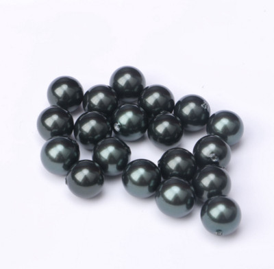 Black Shell Pearl Round Beads Half-Drilled Bead Necklace Earrings Jewelry Making