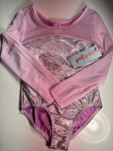 Cat & Jack purple halo mermaid mesh sleeves Size XS (4/5) - Picture 2 of 3