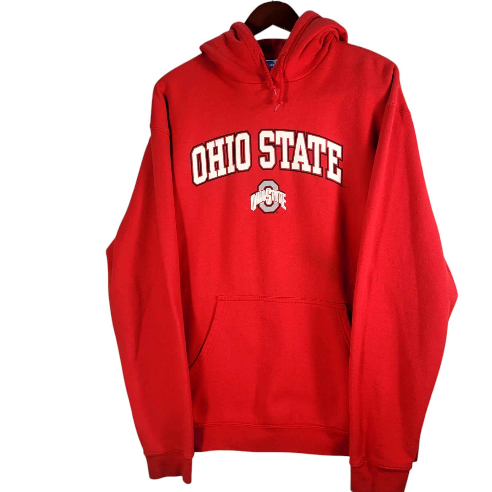 Ohio State Hoodie Mens L Red Hooded Sweatshirt OSU NCAA Buckeye Football