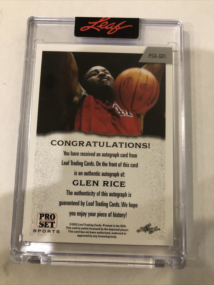 Glen Rice 2022 Pro Set Sports Auto #ed /15 Miami Heat | eBay 