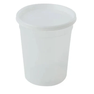 32 oz Heavy Duty Large Round Deli Food/Soup Plastic Containers w/ Lids BPA free - Picture 4 of 7