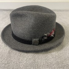 Dobbs Fifth Avenue Men's Size 7 Exeter Fedora Hat Windsor Mix Gray USA Made VTG