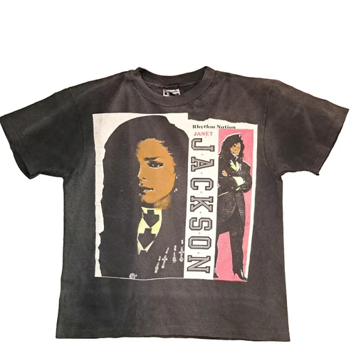 Rhythm Janet Jackson Nation Tour melodic dance- 1990s vintage concert t-shirt, vintage, single stitch, B+ condition