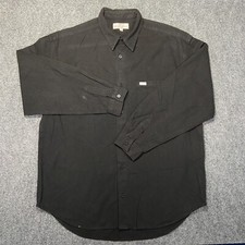Vintage Guess Shirt Mens Small Black Point Collar Breathable Cotton Made in USA