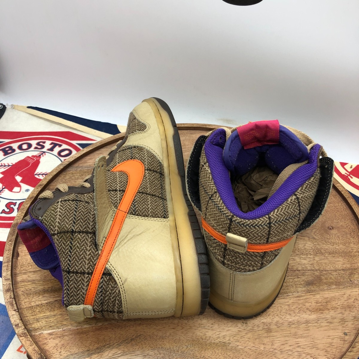Nike Men's Dunk High Premium 'Tweed Orange Blaze' 312786-283 Nike Men's Dunk High Premium 'Tweed Orange Blaze' 312786-283