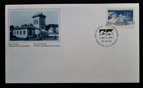 1990 Canada 150th Anniversary of Weather Observing FDC ties 39c stamp