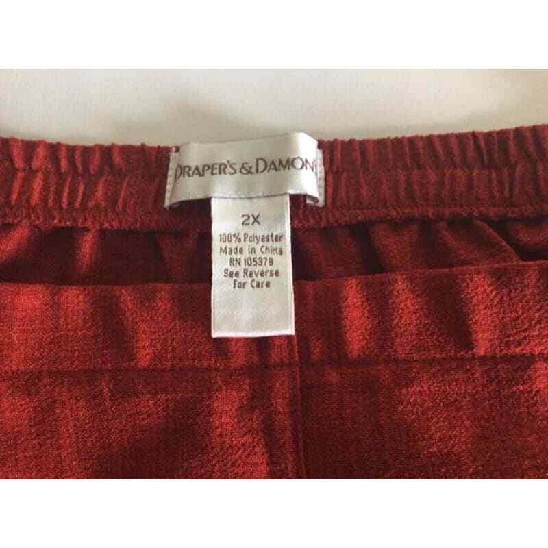 Pantalón Draper's & Damon's Talla 2X Entrepierna 32 Rojo Foto 3 de 4
