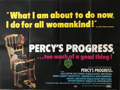 Percy's Progress Original Quad Film Poster 1974 Leigh Lawson Elke Sommer