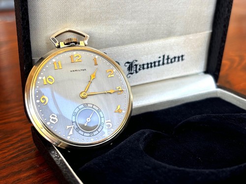 Collector Grade 1936 Hamilton Deco 10 Size 21J Grade 921 Micro Reg w/Box Service