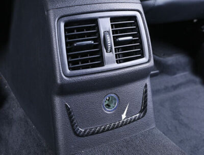 Car Rear Cigarette Lighter Frame Carbon Fiber Cover Trim For BMW X1 F48  2016-22
