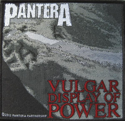 PANTERA PATCH AUFNÄHER # 4 VULGAR DISPLAY OF POWER 10x10cm FLICKEN ABZEICHEN