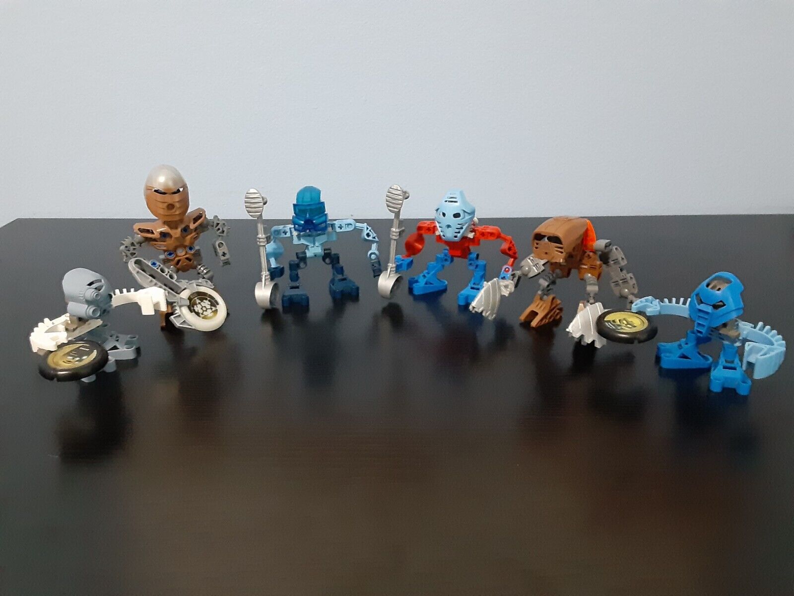 Lego Bionicle Matoran Lot Hahli, Takua, Matoro, Macku, Ahkmou, and Velika