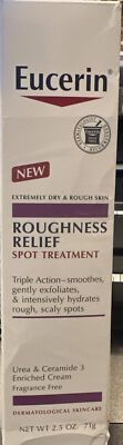 LOT (3) EUCERIN ROUGHNESS RELIEF SPOT TREATMENT UREA CERAMIDE CREAM 2.5 OZ