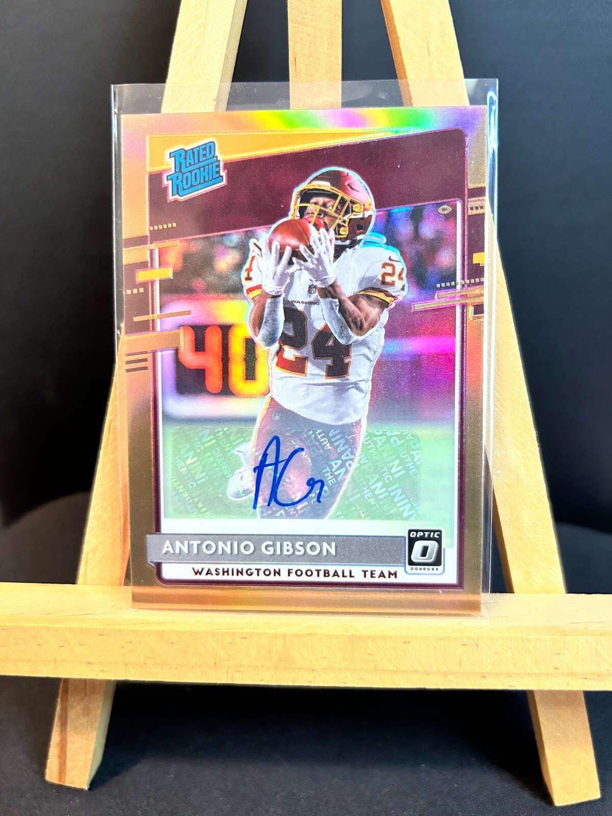 2020 Optic Antonio Gibson Bronze Prizm Rated Rookie Autograph Auto RC #185