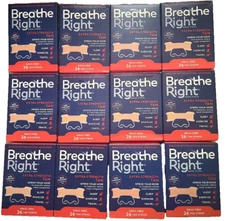 312 BREATHE RIGHT NASAL STRIPS EXTRA STRENGTH TAN ( 12 x 26 CT BOXES ) LOT SALE