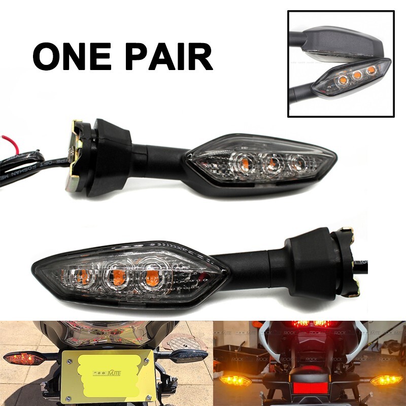 Smoke Lens Sequential Turn Signals Pair For KAWASAKI D-TRACKER 150
