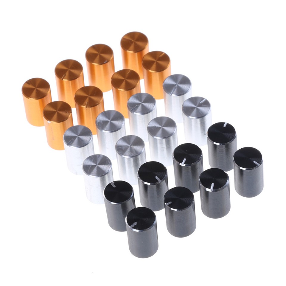 Uxcell 25mm CNC Aluminum Alloy Speaker Knob - Fits 6mm Shafts