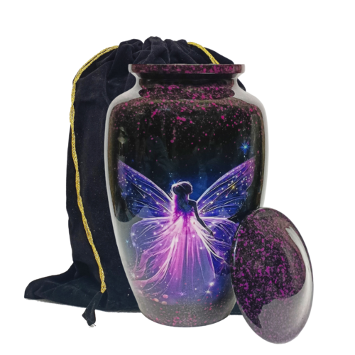 Honoring Loved Ones:  Adult Cremation Urns for Human Ashes with Pink  Angel Urn - Zdjęcie 1 z 8