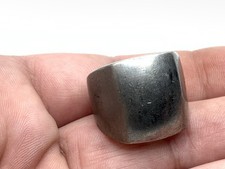 Vintage Marsala Solid Sterling Silver Rhodium Plated Dome Band Ring Sz. 7