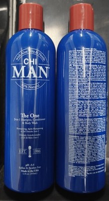 Chi Man The One  3 In 1  Shampoo, Conditioner &Body Wash 12 Oz Combo-2