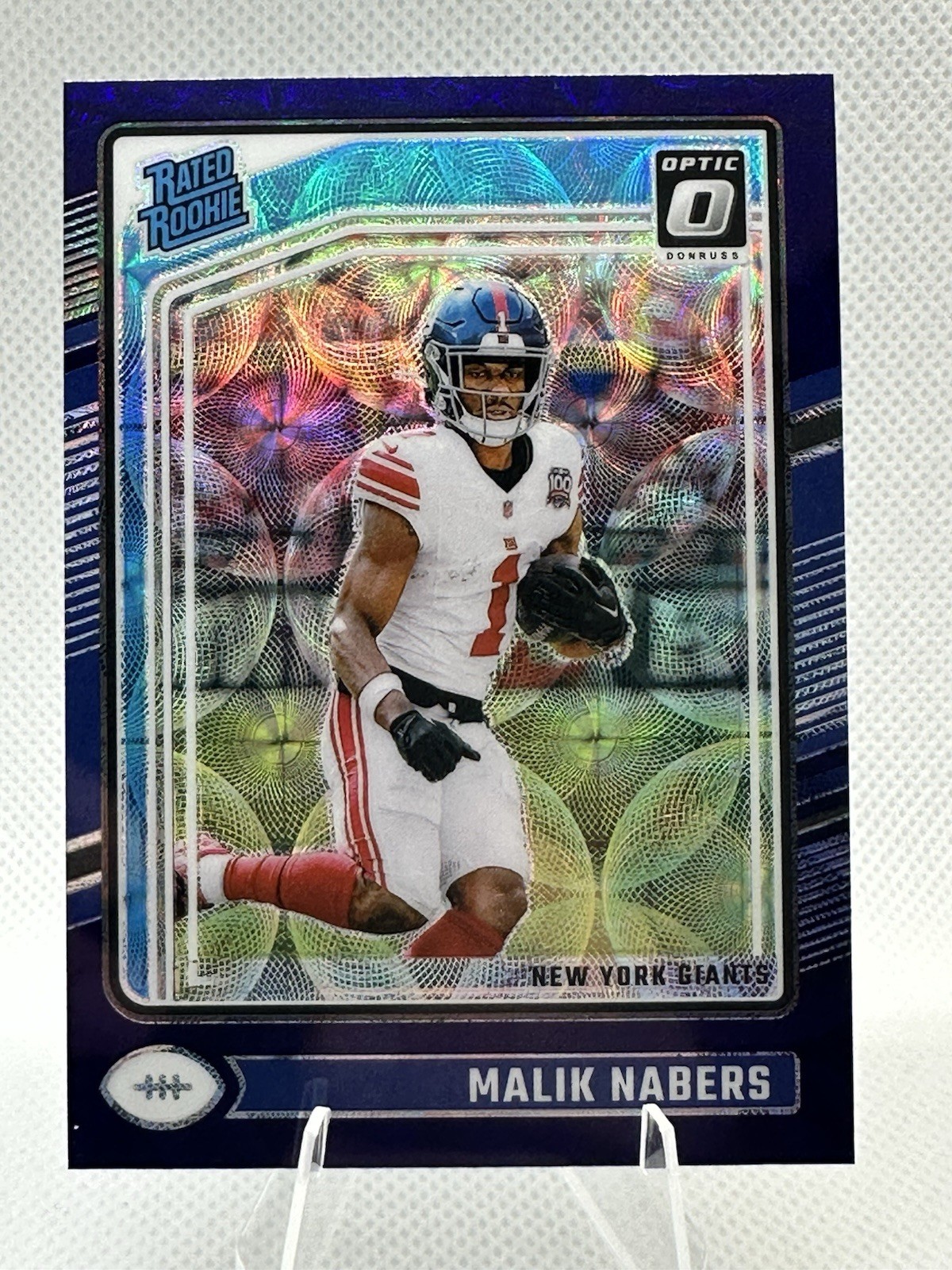 2024 Panini Donruss Optic - Rated Rookie Malik Nabers #271 Purple Scope Prizm