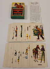 1949 COWBOYS  INDIANS Complete CARD GAME SET 36  BOX  INSTRUCTIONS Ed-U-Cards