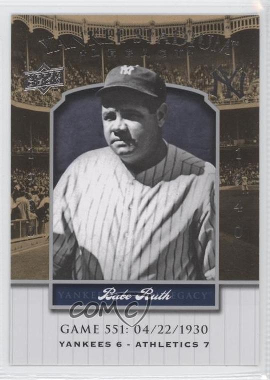 2008 Upper Deck Yankee Stadium Legacy Babe Ruth #YSL551 HOF n2m
