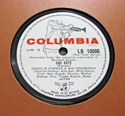 CHARLIE PARKER w. MILES DAVIS She Rote / K.C.Blues COLUMBIA LB 1006 (317)