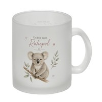 Glas Tasse Mein Ruhepol - Trinkglas Mit Herzmotiv Becher Mit Spruch: Du Bist