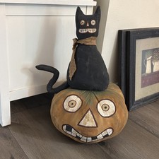 VINTAGE STYLE HALLOWEEN DECOR HANDMADE PRIMIT...
