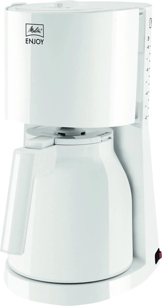 Melitta Filterkaffeemaschine 8 Tassen Thermokanne Weiß Aroma Selector-image