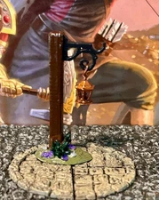 Town / Village Lamp Post painted miniature Dungeons & Dragons D&D terrain wooden