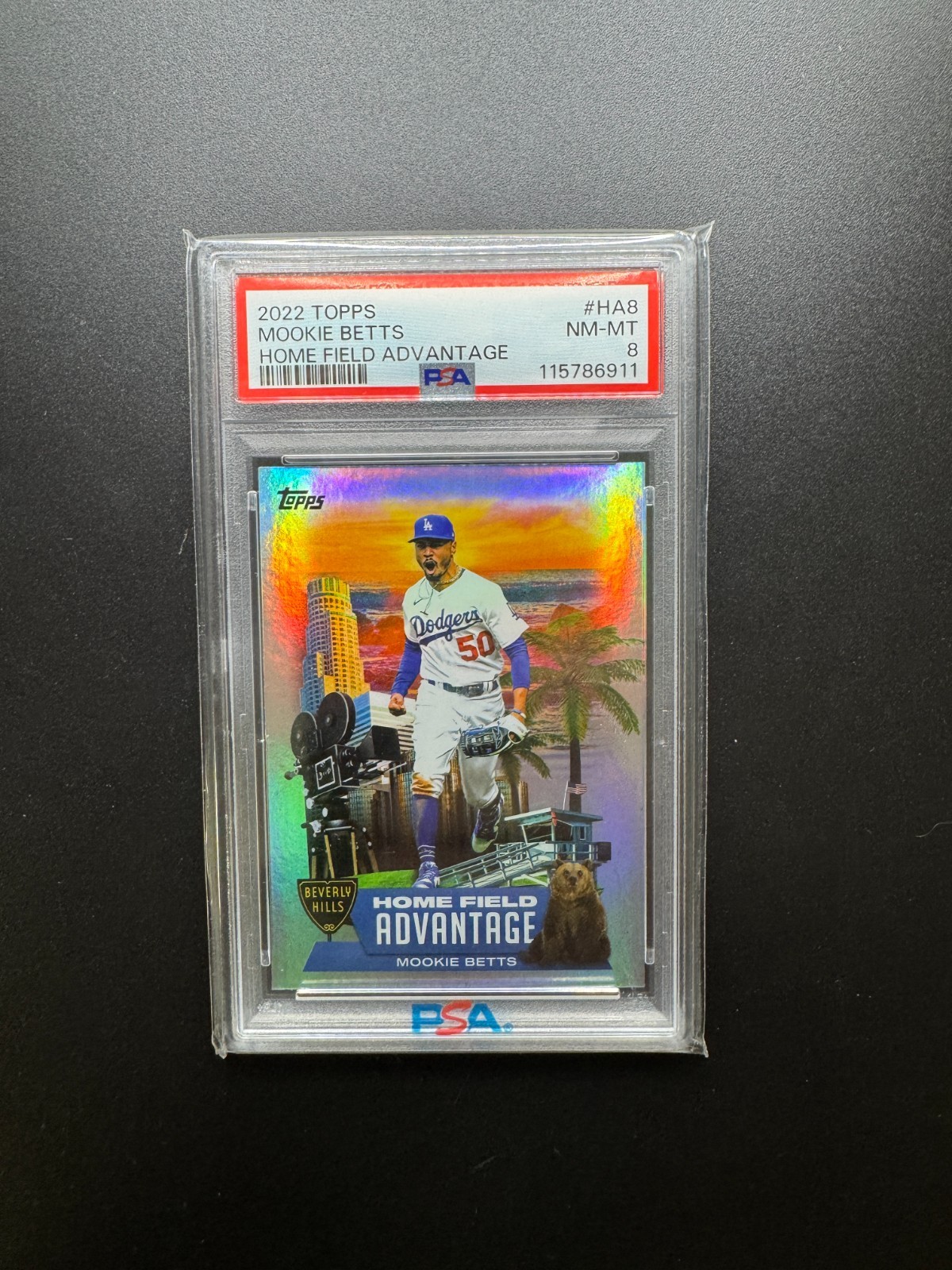 Mookie Betts 2022 Topps #HA8 Home Field Advantage HFA PSA 8