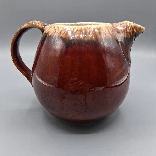 Vintage Hull Brown Drip Pottery Teapot Ovenproof