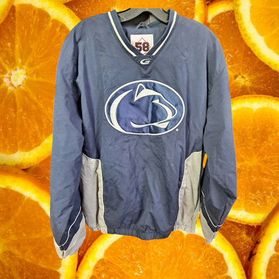 58 Sports Men's Navy Penn State Nittany Lions Logo Pullover Windbreaker Size L